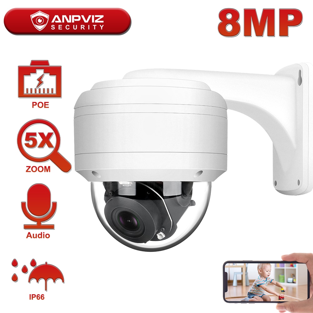 Outdoor PTZ security camera with 5X zoom for versatile home monitoring. Outdoor PTZ security camera with 5X zoom for versatile home monitoring.