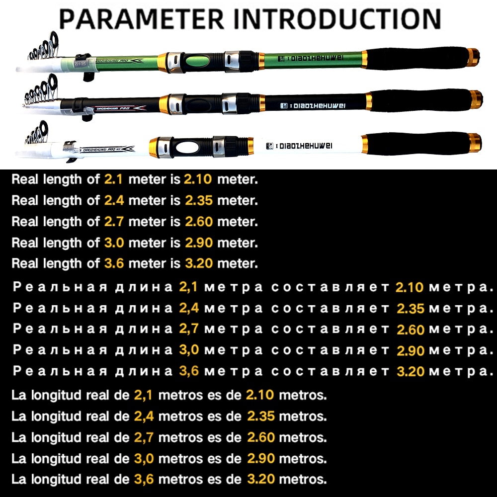 Telescopic carbon fiber fishing rod suitable for carp and feeder fishing.