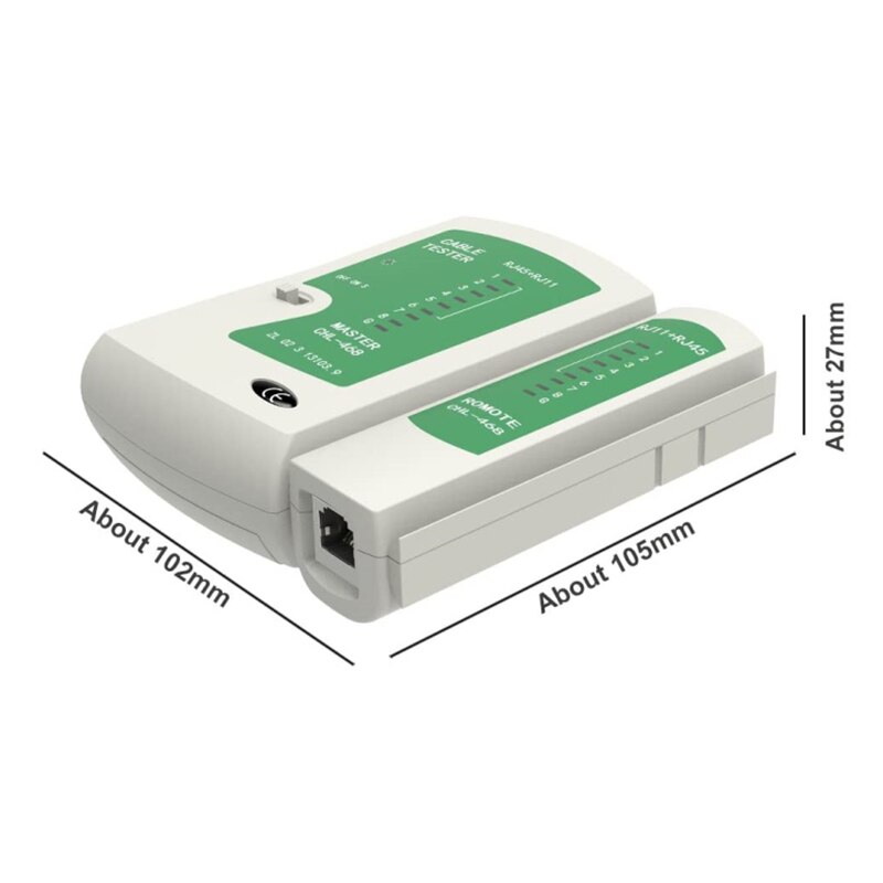 LAN network repair tool kit with RJ45 crimping pliers, cable tester, and wire tracker.